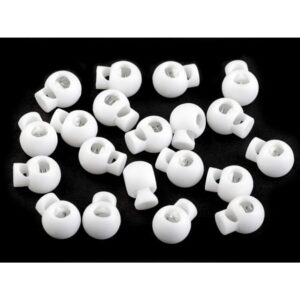 Stopper, ühe auguga, 15x19 mm - valge