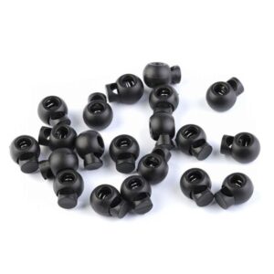 Stopper, ühe auguga, 15x19 mm - must