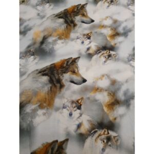 Trikotaaž - pruunid hundid, GOTS