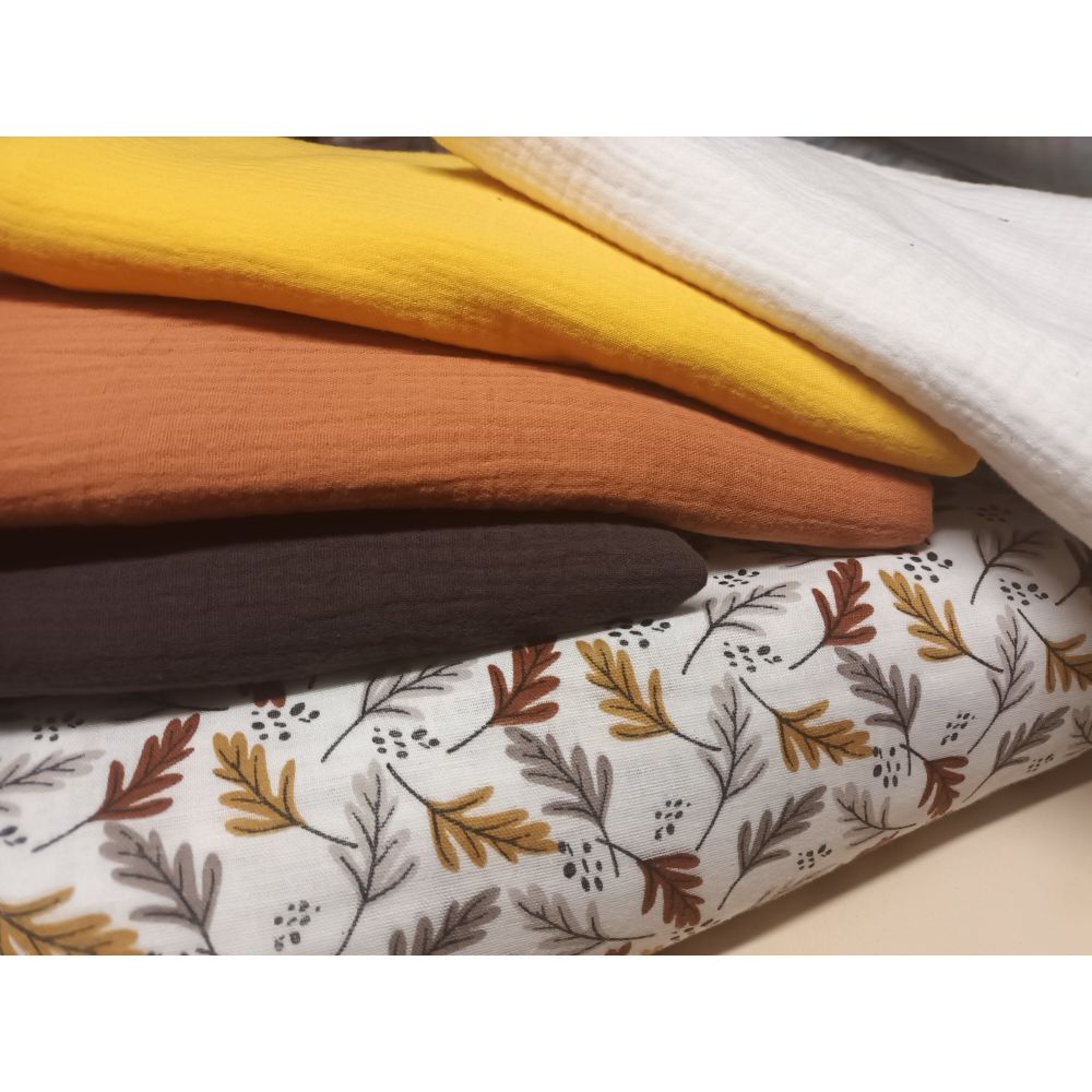 Musliin - 2-kihiline, mahepuuvill, tumepruun - Image 2