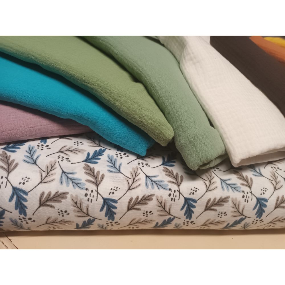 Musliin - 2-kihiline, sinised lehed - Image 2