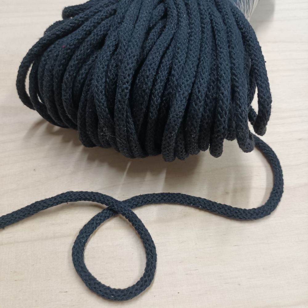 Puuvillane pael, ø 5 mm, must