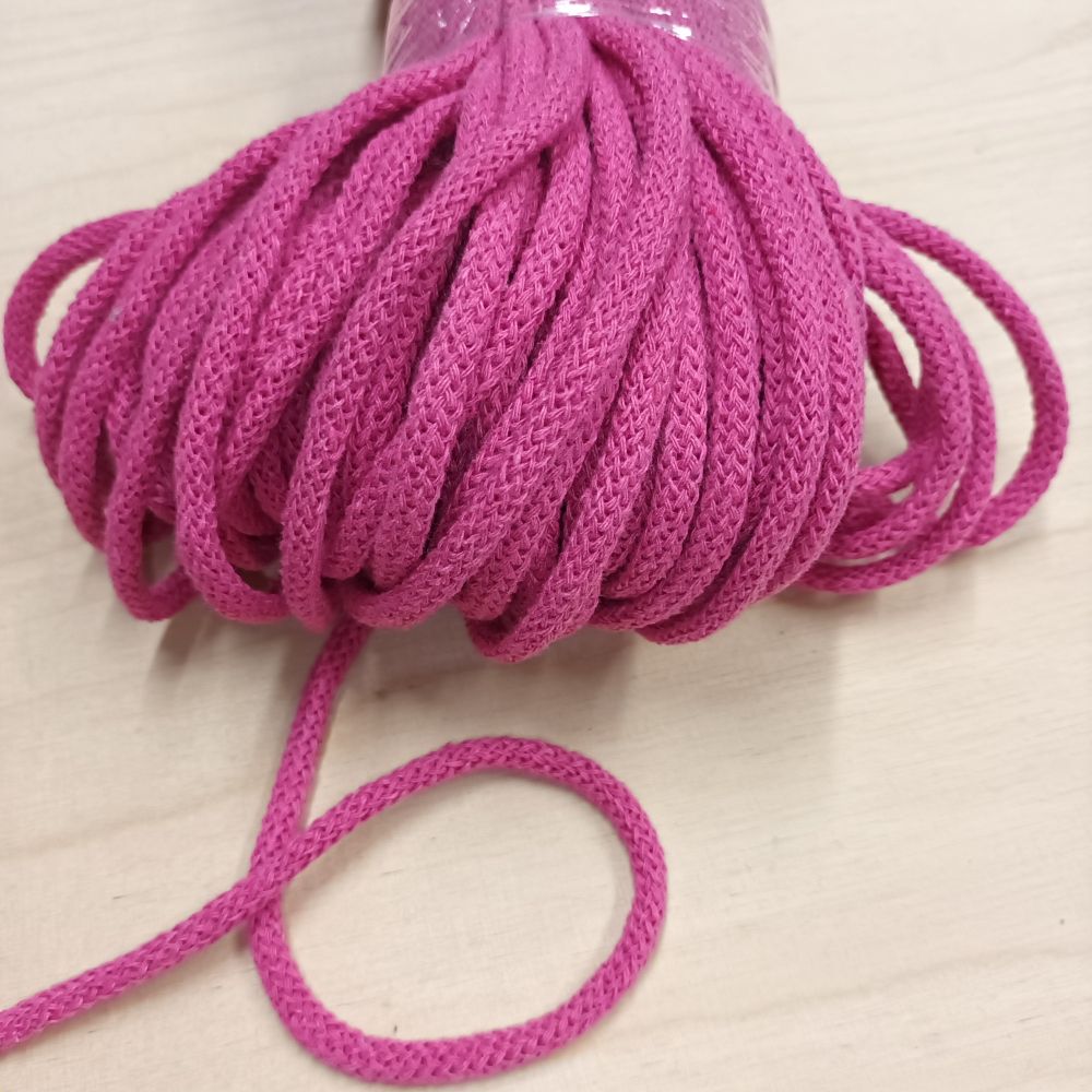 Puuvillane pael, ø 5 mm, tumeroosa