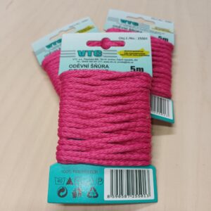 Ümarpael, ø 4 mm, pakis 5 m, tumeroosa