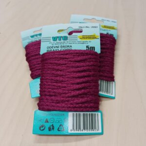 Ümarpael, ø 4 mm, pakis 5 m, roosakas-lilla