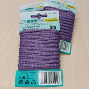 Ümarpael, ø 4 mm, pakis 5 m,lavendlililla