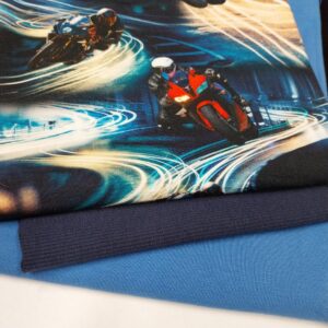 Sinine komplekt mootorratastega, (trikotaaž, soonik), 1,3 m