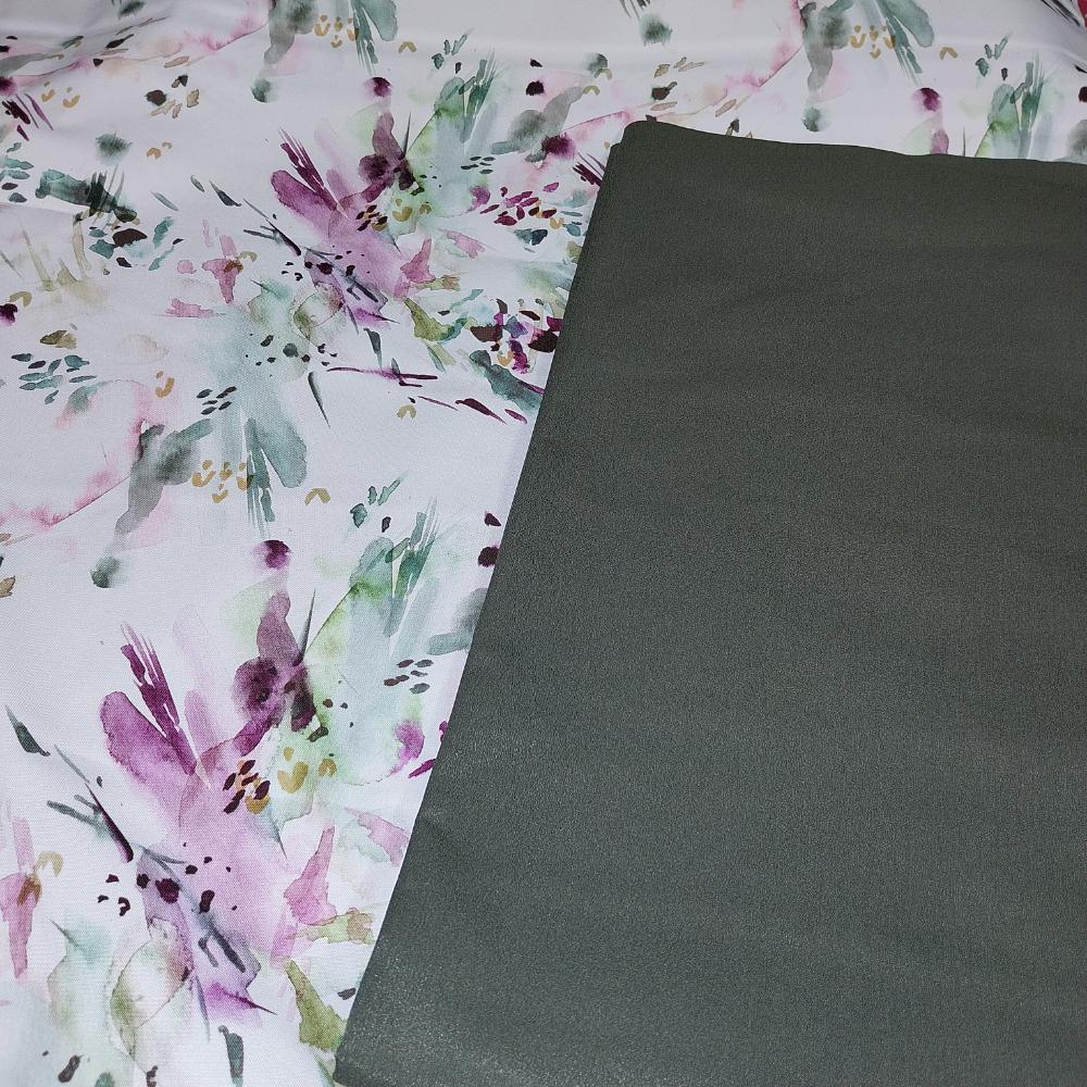 Softshell - pastelsed värvilaigud + khakiroheline, kokku 2,3 m - Image 2