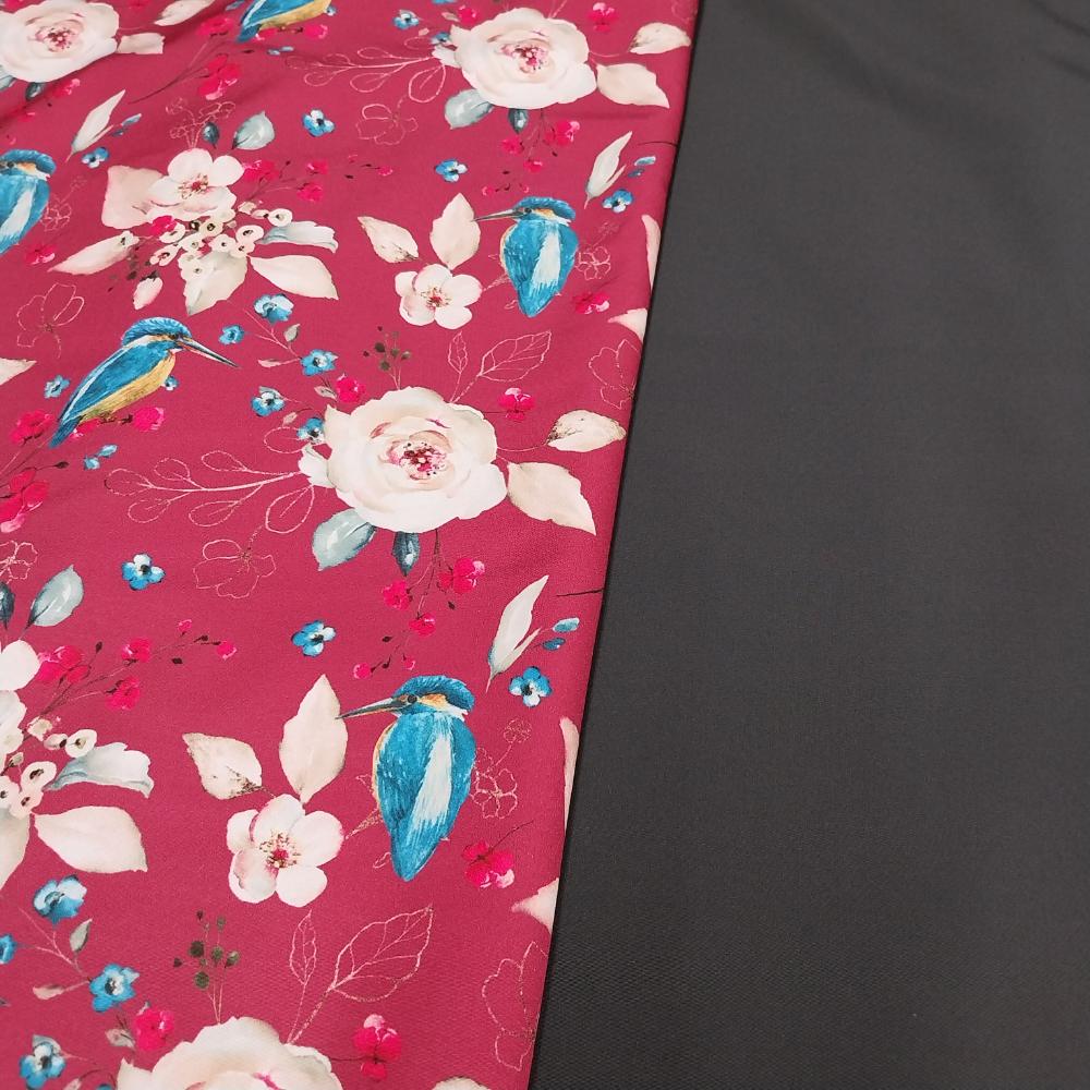 Softshell - jäälinnud bordoopunasel + tumehall, kokku 1,65 m - Image 2