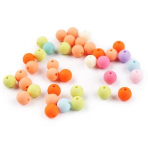 Plastikhelmed, 10 mm, ava 1,5 mm, 36 tk pakis, pastelsed