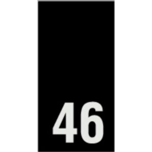 Õmmeldav suurusesilt, 200 tk, suurus 46, must