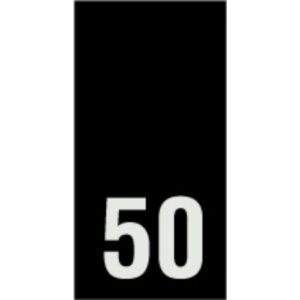 Õmmeldav suurusesilt, 200 tk, suurus 50, must