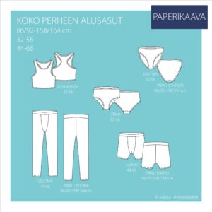 Paberlõige - aluspesu lastele, naistele, meestele