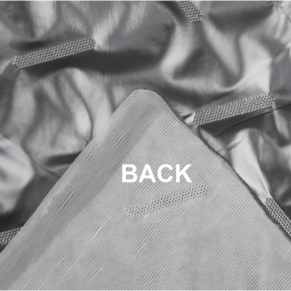 Tepitud jopekangas, hõbehall, 0,6 m - Image 2