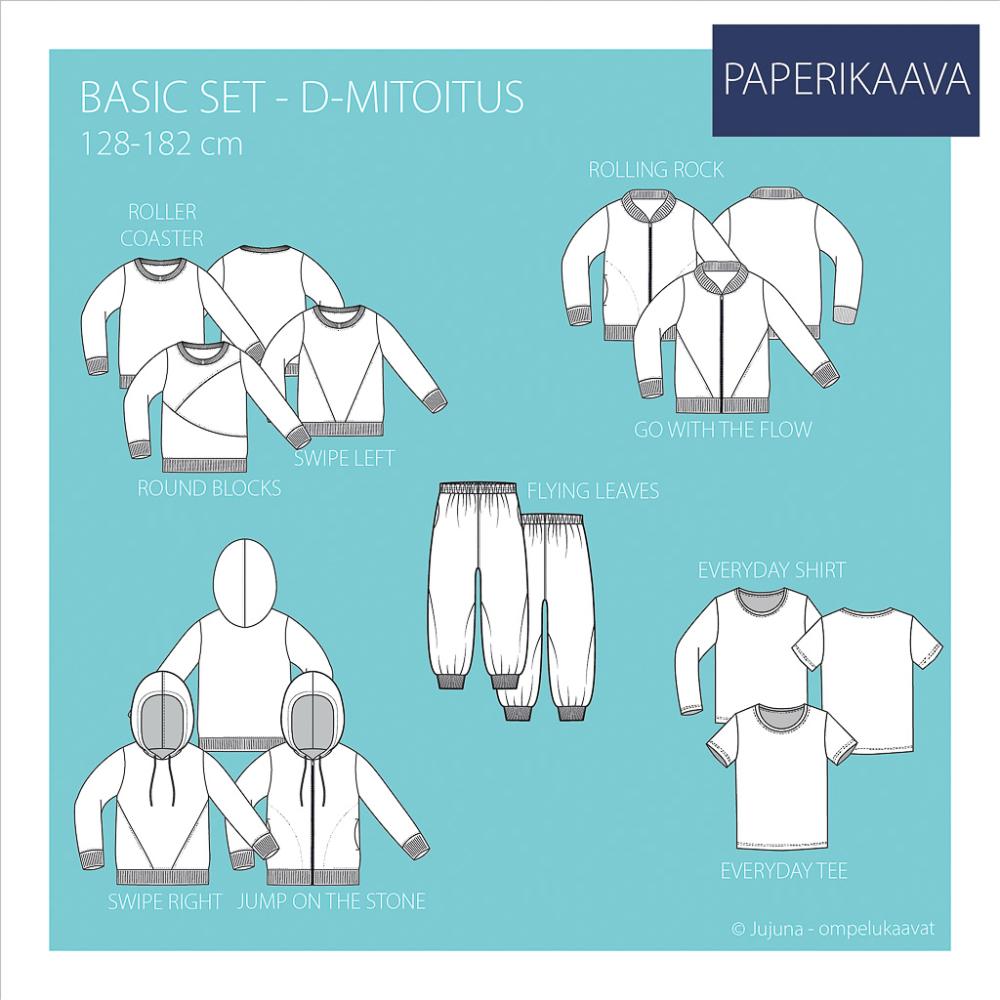 Paberlõige - laste dressipluus, kardigan, pluusid, püksid, suurus 128-182