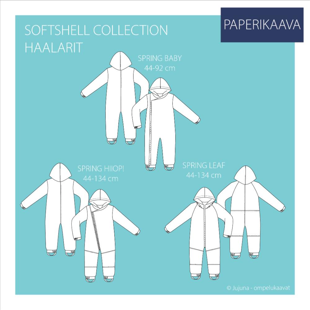 Paberlõige - laste softshell kombe, suurus 44-134