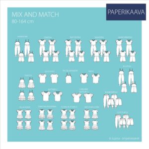 Paberlõige - mix and match, suurus 80-164
