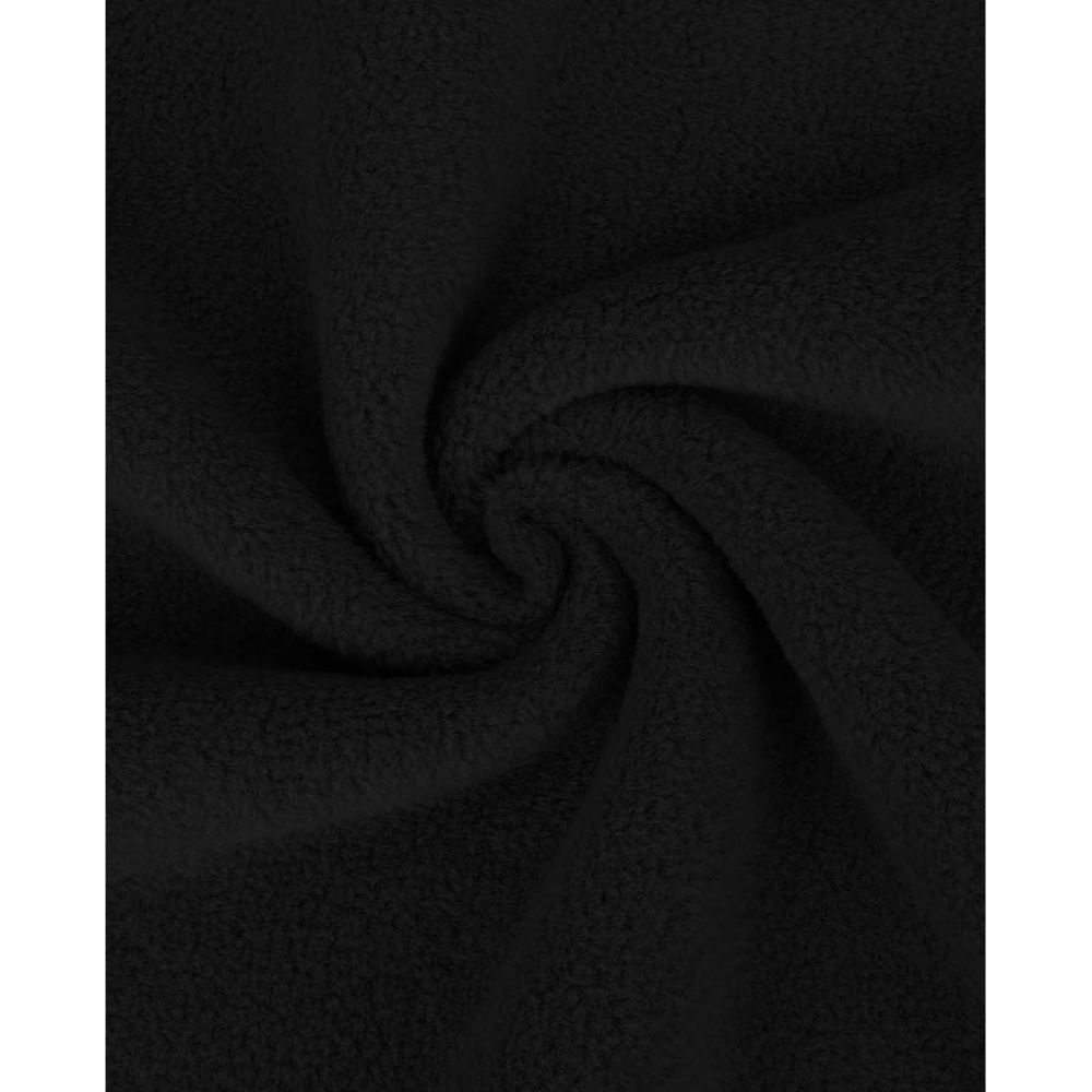 Puuvillafliis Sheepskin, 100% puuvill - must, 1,4 m tükk