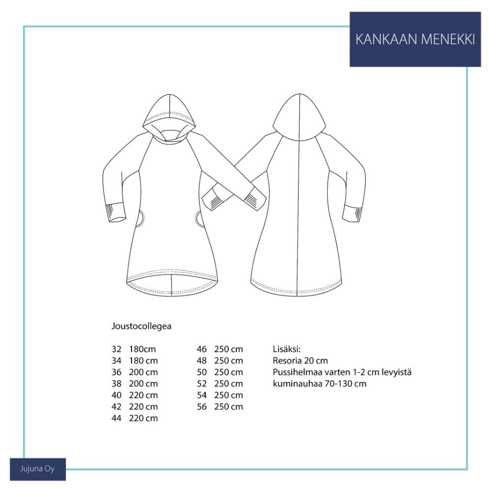 Paberlõige - naiste kapuutsiga dressipluus-tuunika, suurus 32-56 - Image 2