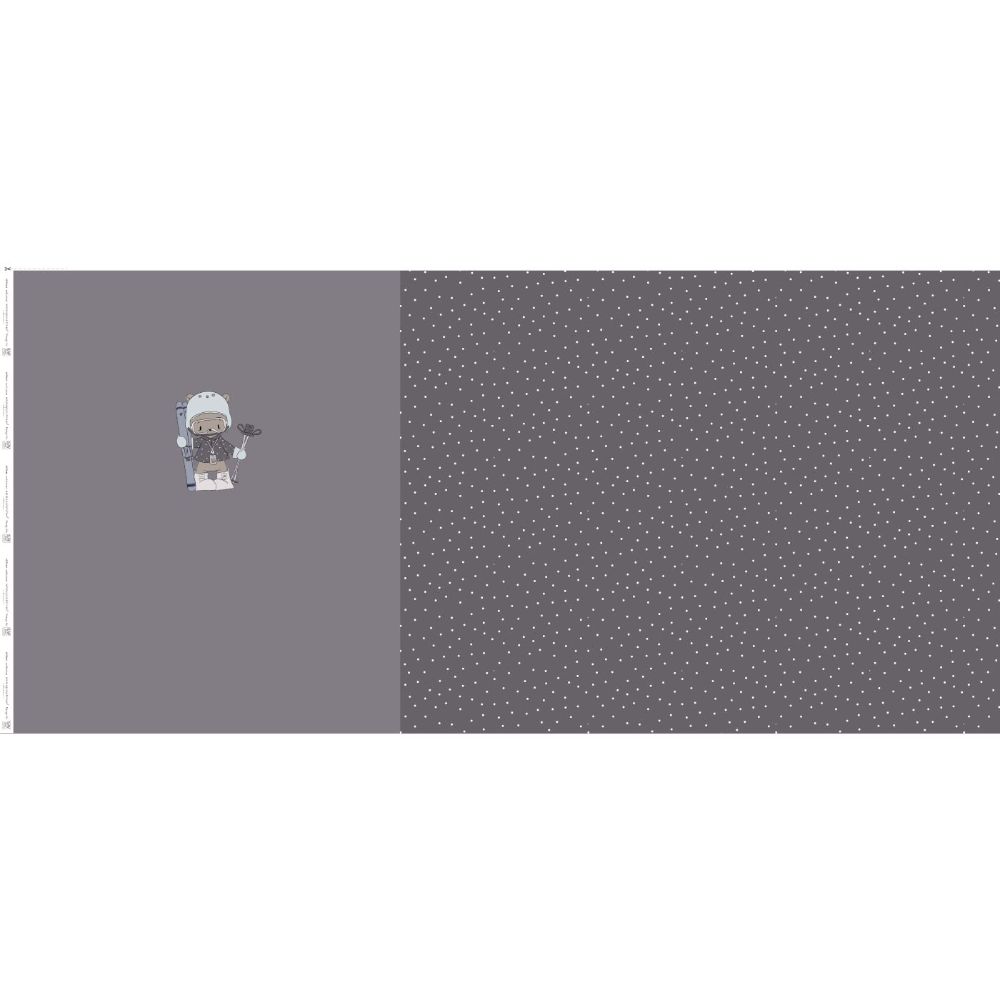 Trikotaažpaneel, suuskadega karu, 70x150 cm - Image 2