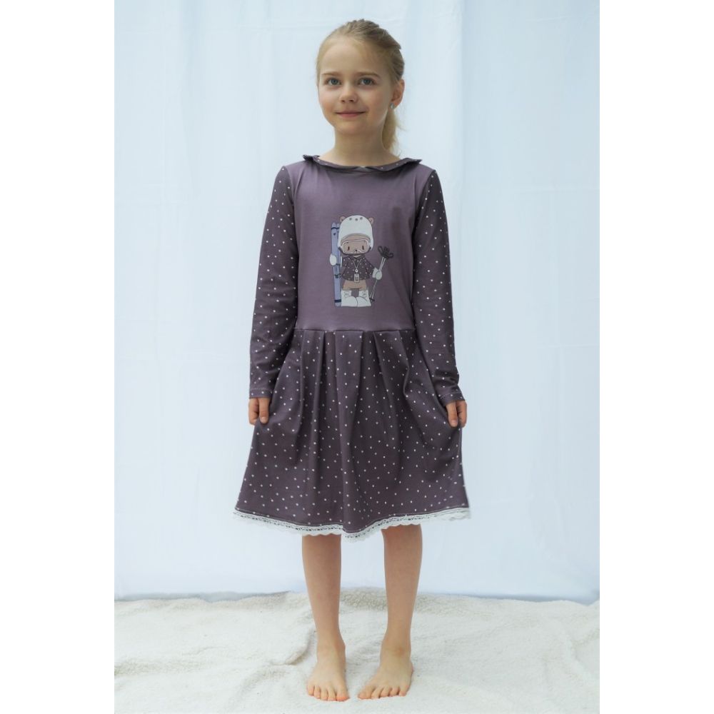 Trikotaažpaneel, suuskadega karu, 70x150 cm - Image 5