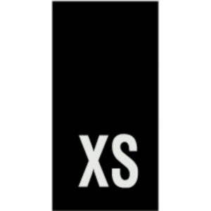 Õmmeldav suurusesilt, 200 tk, suurus XS, must