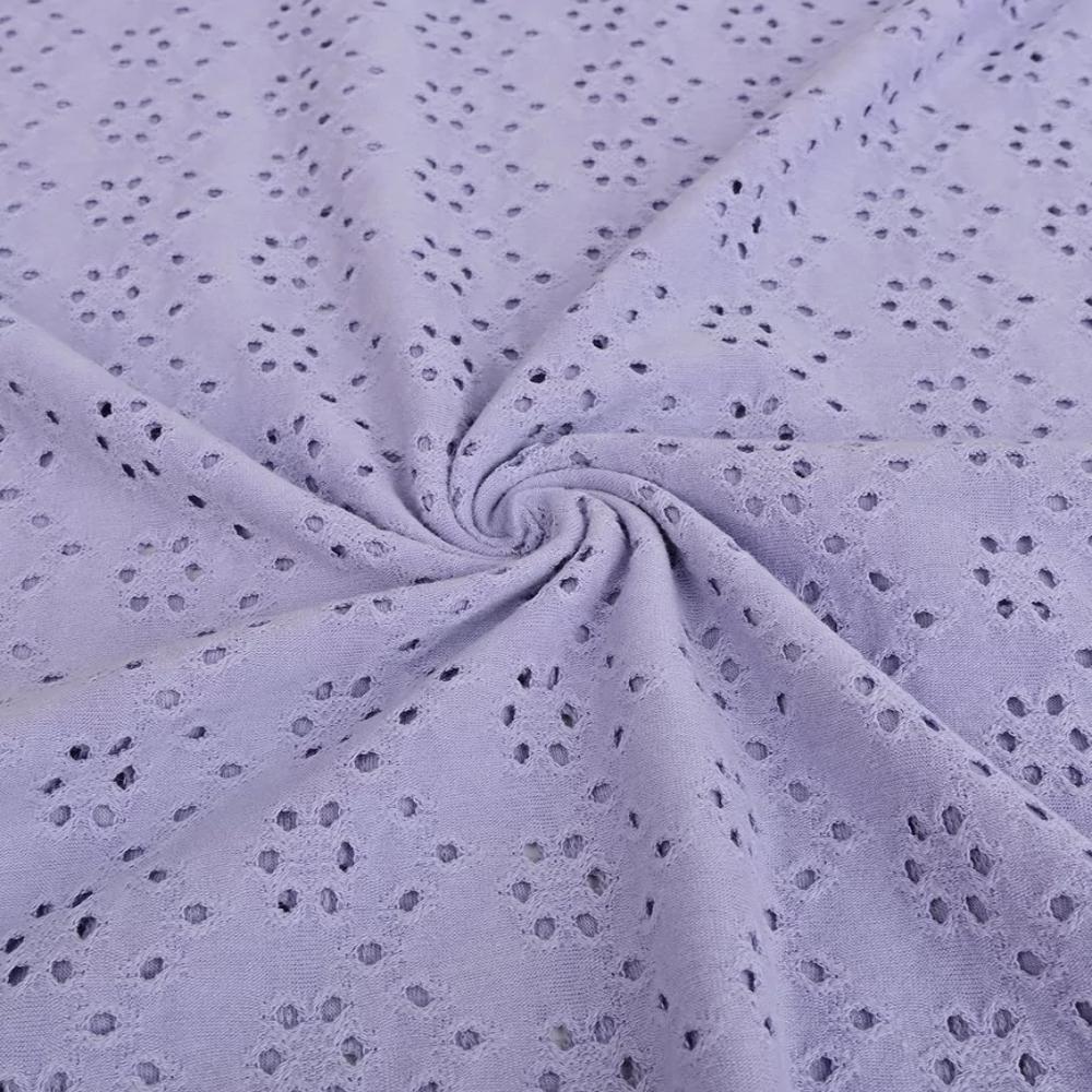 Broderii trikotaaž, helelilla