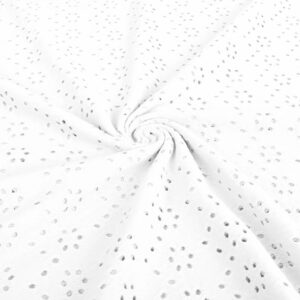 Broderii trikotaaž, valge