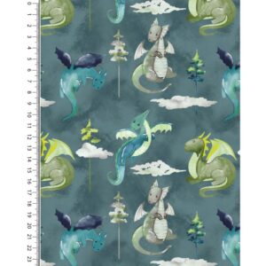 Trikotaaž, draakonid, petrolsinine