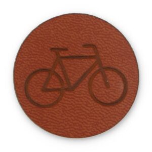 Õmmeldav aplikatsioon, jalgratas, pruun