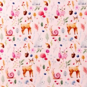 Puuvillapopliin, hirved, jänesed, öökullid, heleroosal