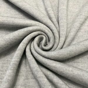 Meriino interlock - 250 g/m², meleeritud helehall