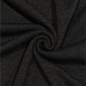 Meriino interlock - 250 g/m², meleeritud tumehall