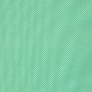 Puuvillapopliin, valgete täppidega, mündiroheline