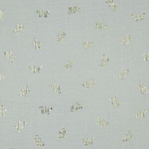 Musliin - 2-kihiline, kuldsete liblikatega, helehall