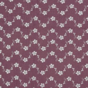 Musliin - 2-kihiline, tikitud lilledega, roosakas-lilla