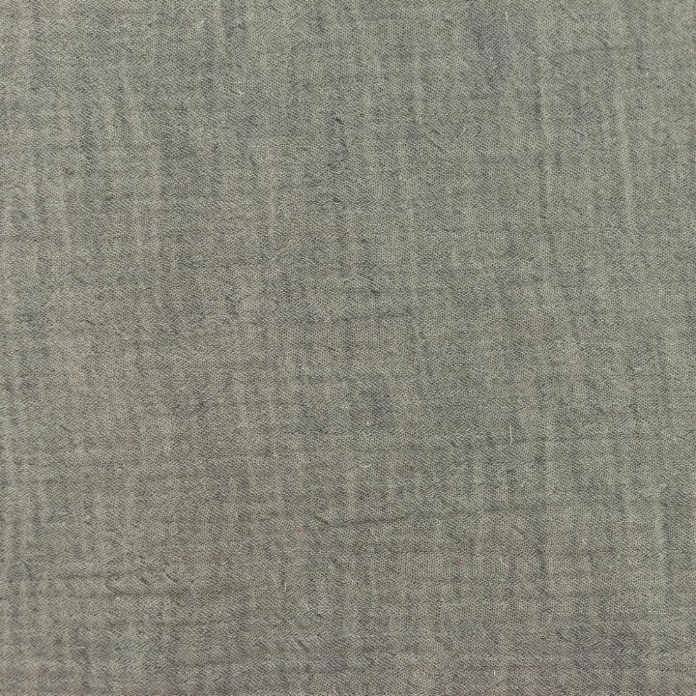 Musliin - 2-kihiline, meleeritud, hall, mahepuuvill
