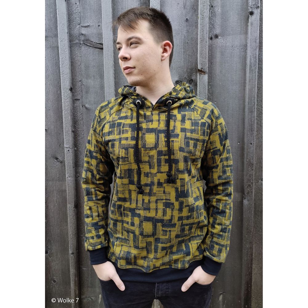 Dressikangas - abstraktsed jooned, oliiviroheline, 1,4 m - Image 4