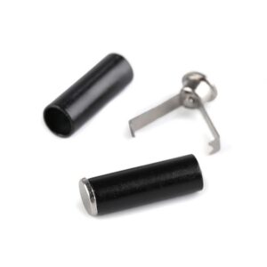 Nööri otsik, metallist, 5 mm nöörile, must