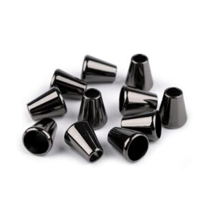 Nööri otsik, metallist, kelluke, tume nikkel, nöörile 5,5 mm