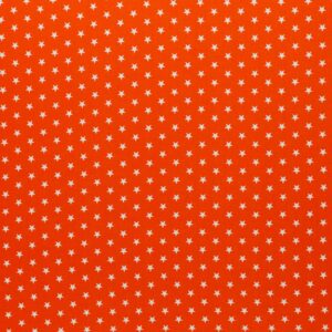 Puuvillapopliin, 1 cm tähekestega, oranž