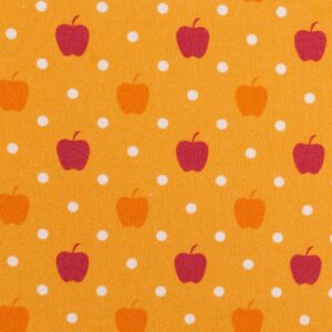 Puuvillapopliin, õunad kollasel