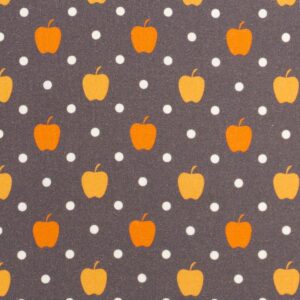 Puuvillapopliin, õunad pruunil