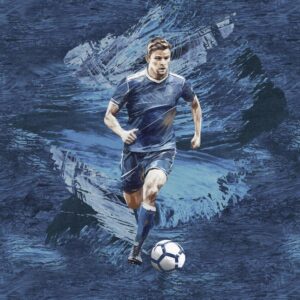 Dressikangast paneel, 40x50 cm, jalgpallur