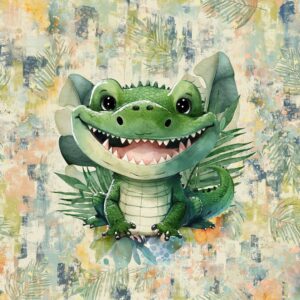 Dressikangast paneel, 40x50 cm, krokodill