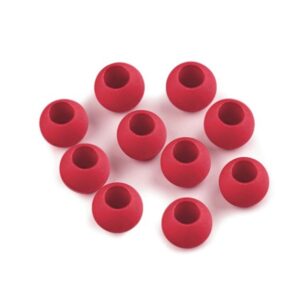 Plastikhelmed, 10x12 mm, ava 5 mm, 20 tk pakis, punane