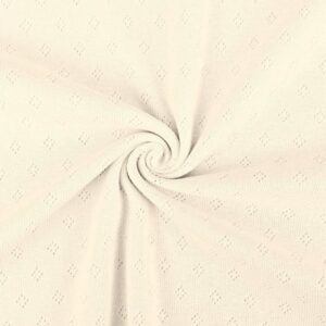 Pointelle puuvillatrikotaaž, loodusvalge