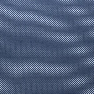 Puuvillapopliin, valgete täppidega, teksasinine