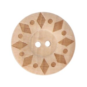 Dekoratiivne puidust nööp, 2,3 cm