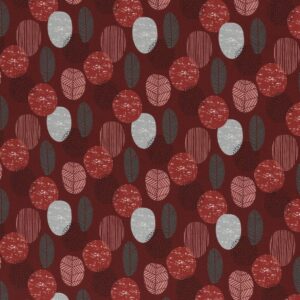 Trikotaaž - punased ja hallid lehed bordoopunasel